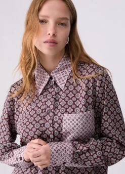 Camicia in twill stampato