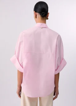 Camicia oversize in popeline