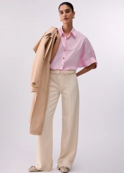 Camicia oversize in popeline