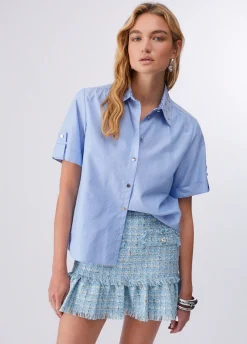 Camicia oxford con strass