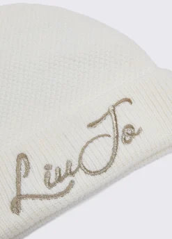 Cappello in maglia con logo
