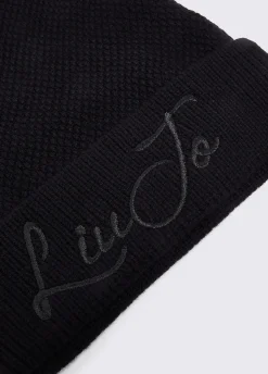 Cappello in maglia con logo