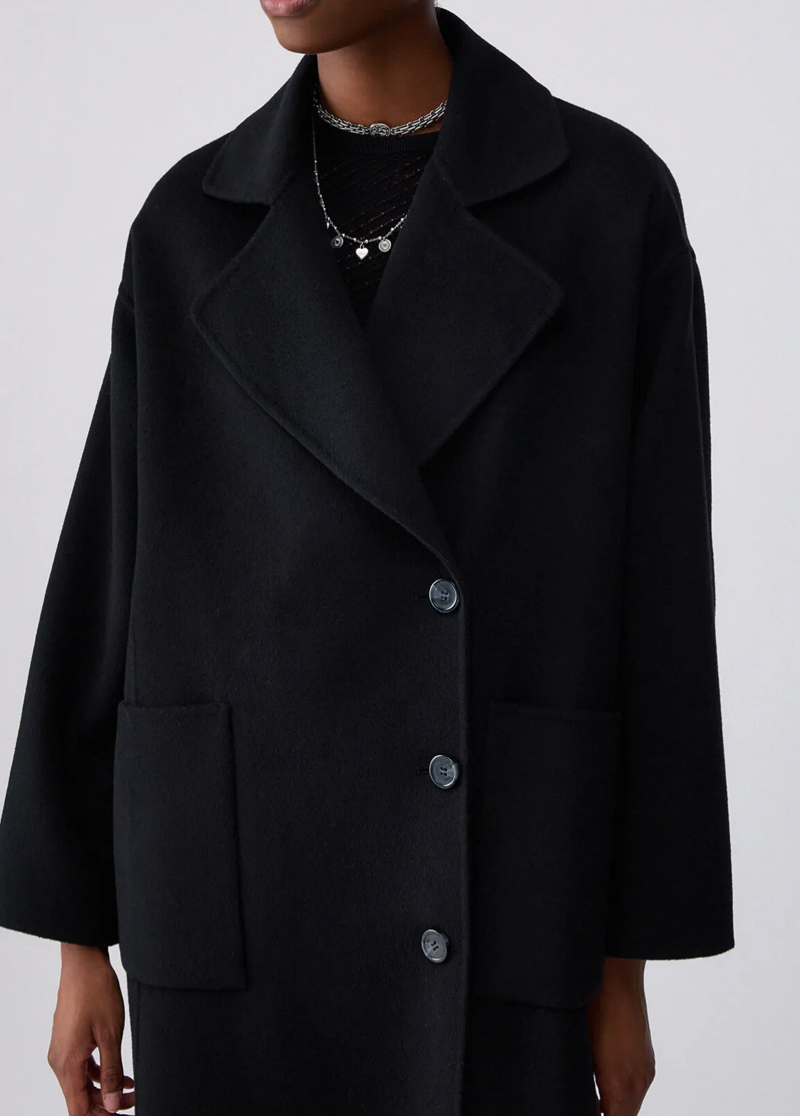 Cappotto lungo oversize in lana