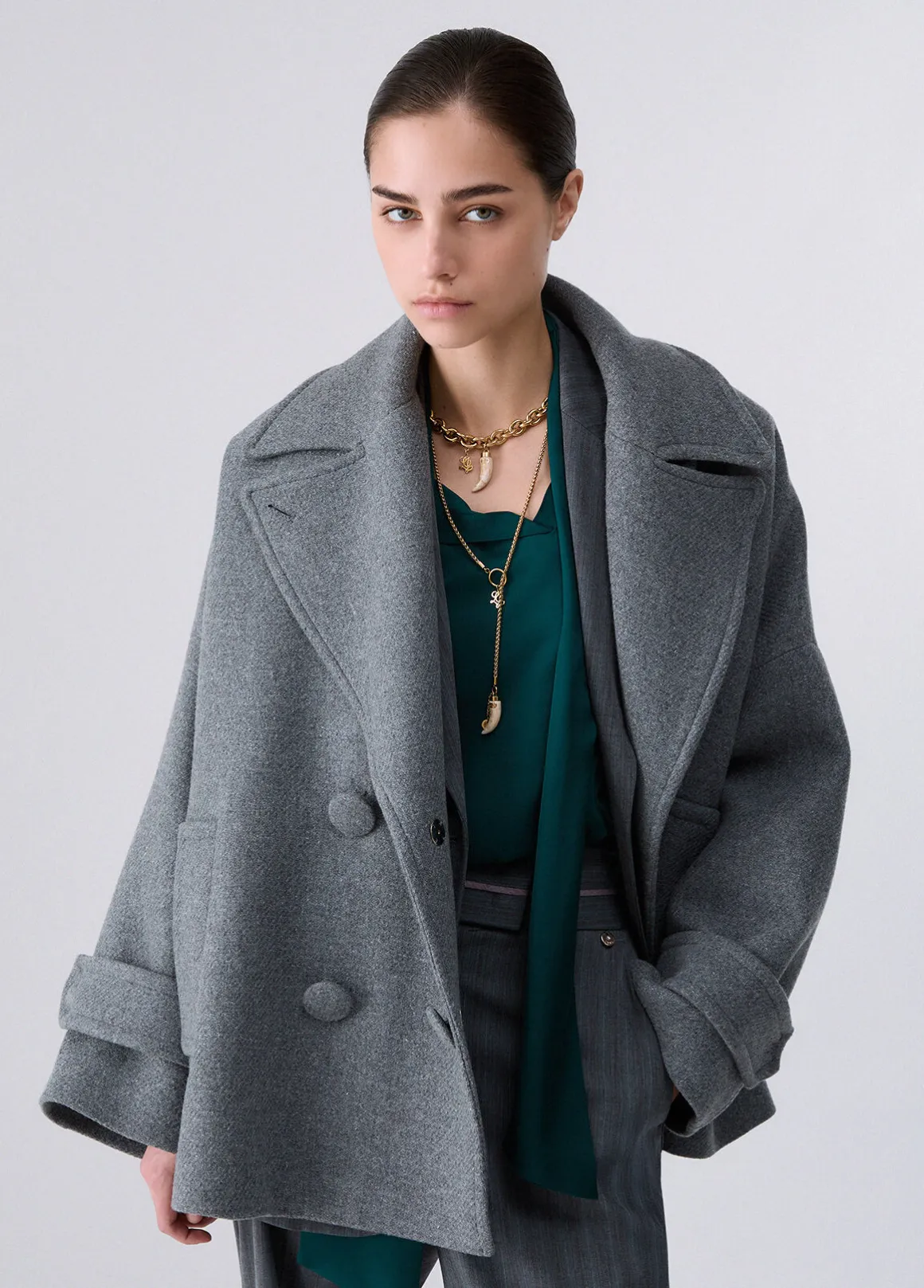 Cappotto oversize in lana