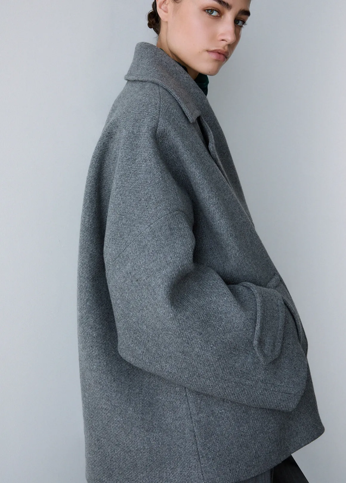 Cappotto oversize in lana