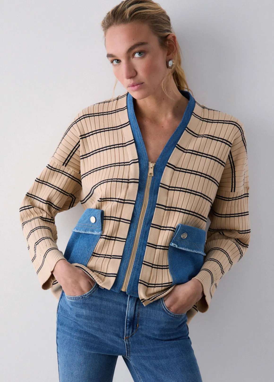 Cardigan a righe