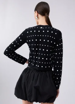 Cardigan con borchie