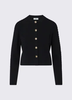 Cardigan con dettagli intrecciati