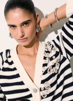 Cardigan con ricami gioiello