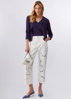 Cardigan con spacchetti