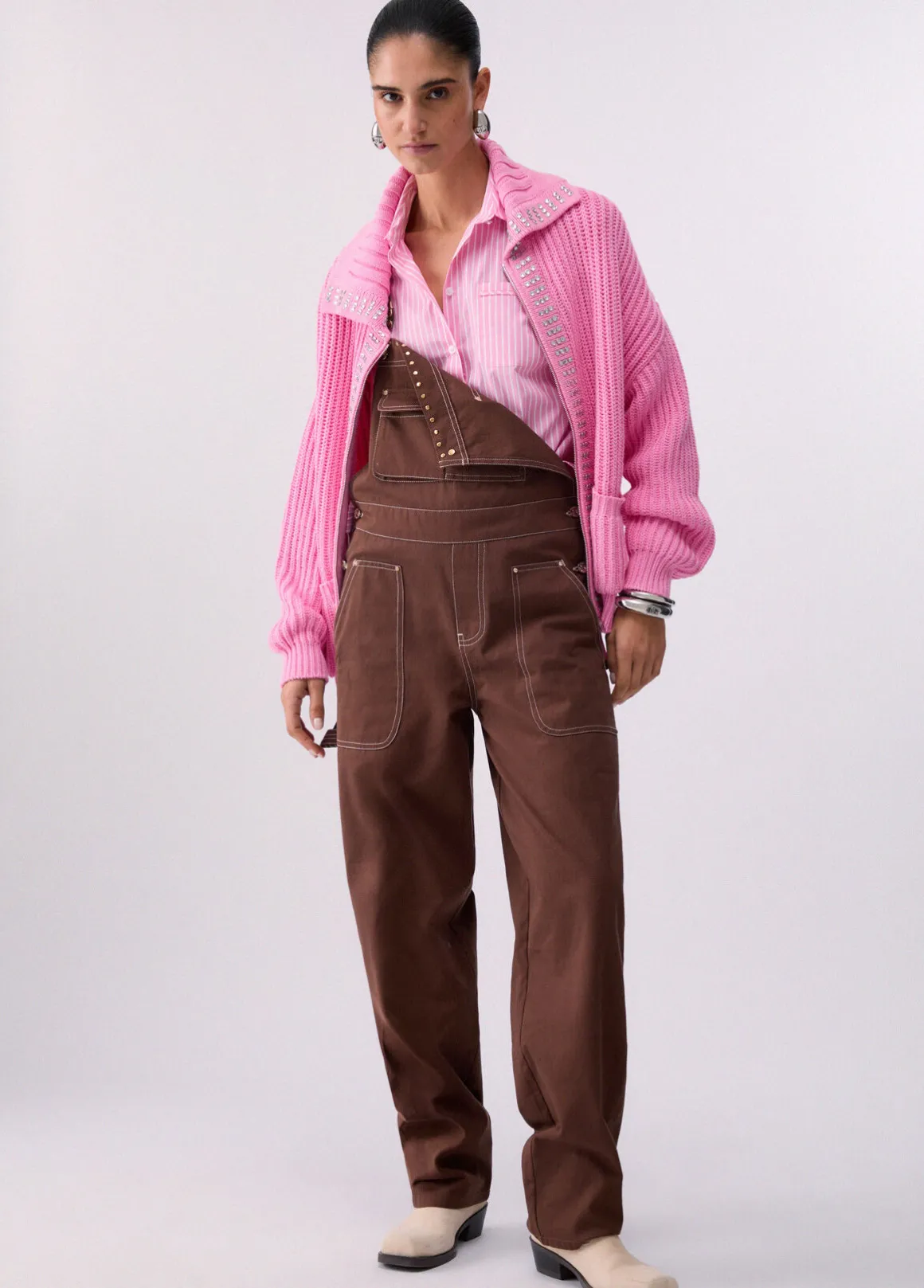 Cardigan con strass