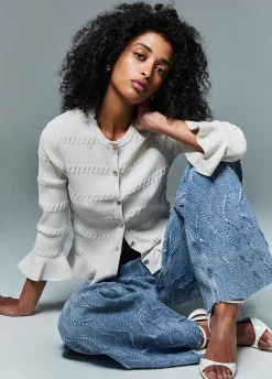 Cardigan con volant