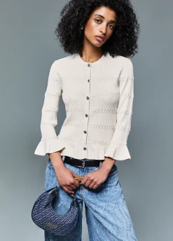 Cardigan con volant