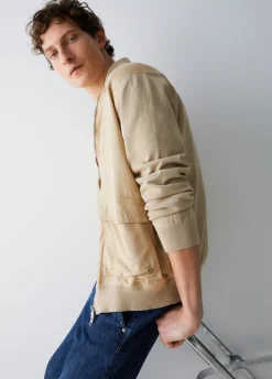 Cardigan con zip e tasche
