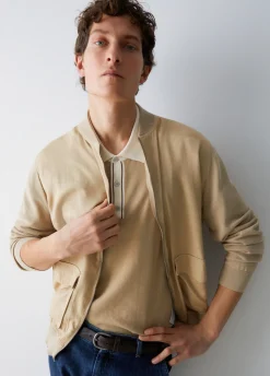 Cardigan con zip e tasche