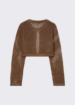 Cardigan in rete