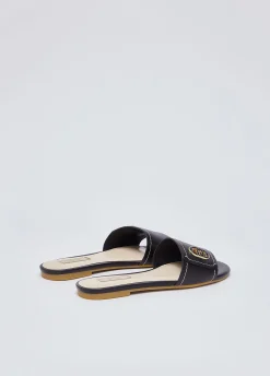 Ciabatte flat in pelle