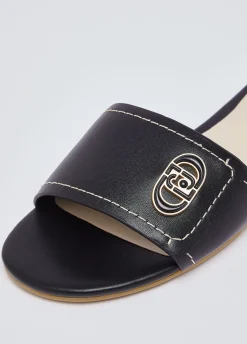 Ciabatte flat in pelle