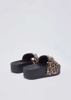 Ciabatte platform animalier