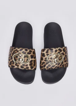 Ciabatte platform animalier