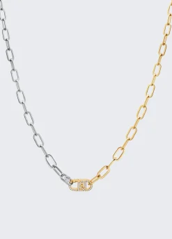 Collana bicolor con logo