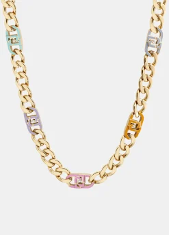 Collana con monogram smaltati