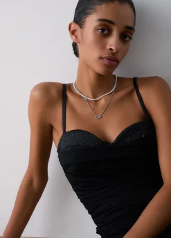 Collana multifilo con perle