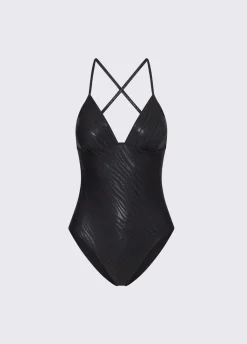 Costume intero zebrato