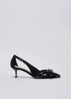 Décolleté in suede con cut-out