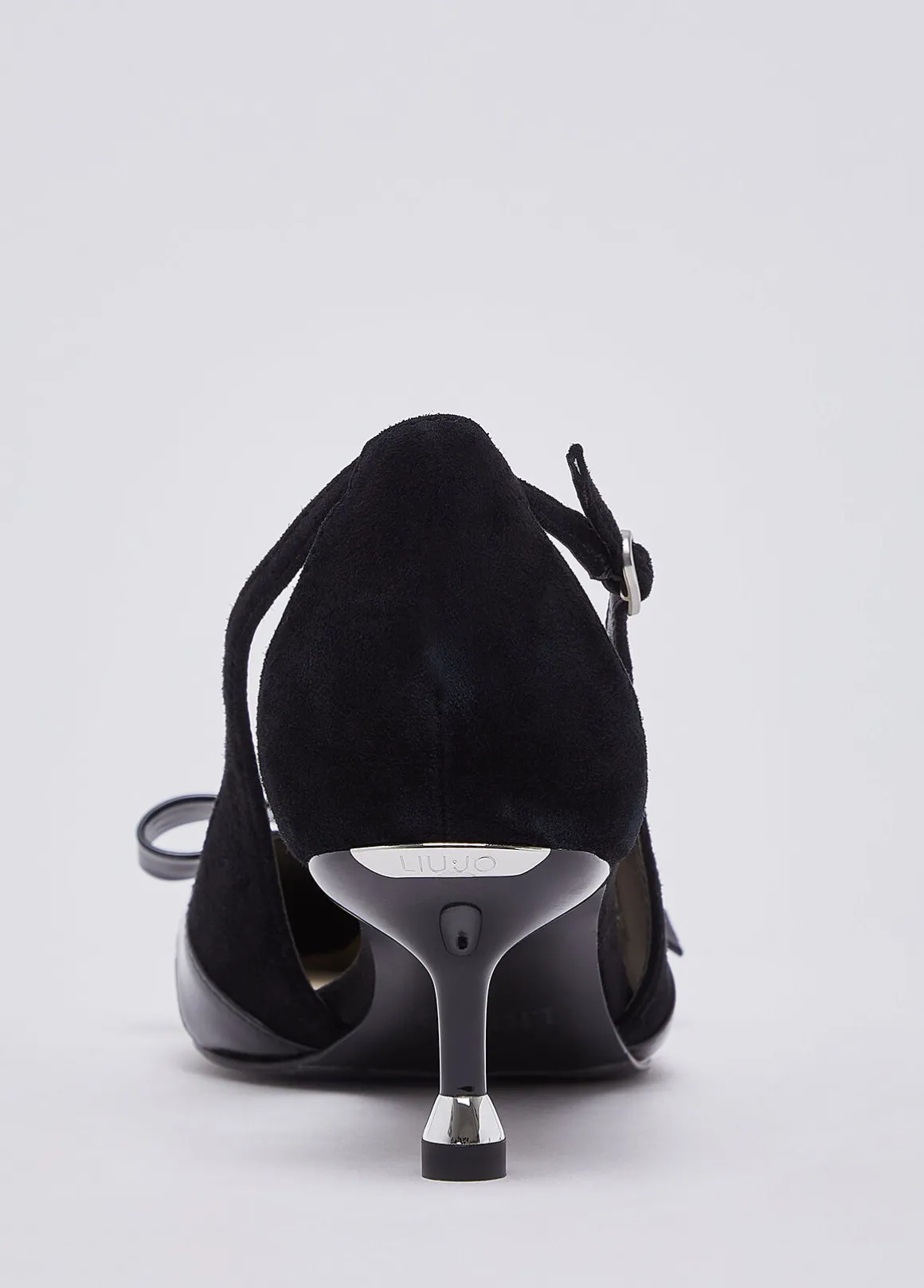Décolleté in suede con cut-out