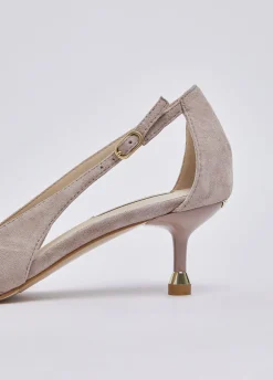 Décolleté in suede con cut-out