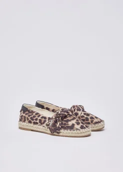 Espadrillas animalier con fiocco