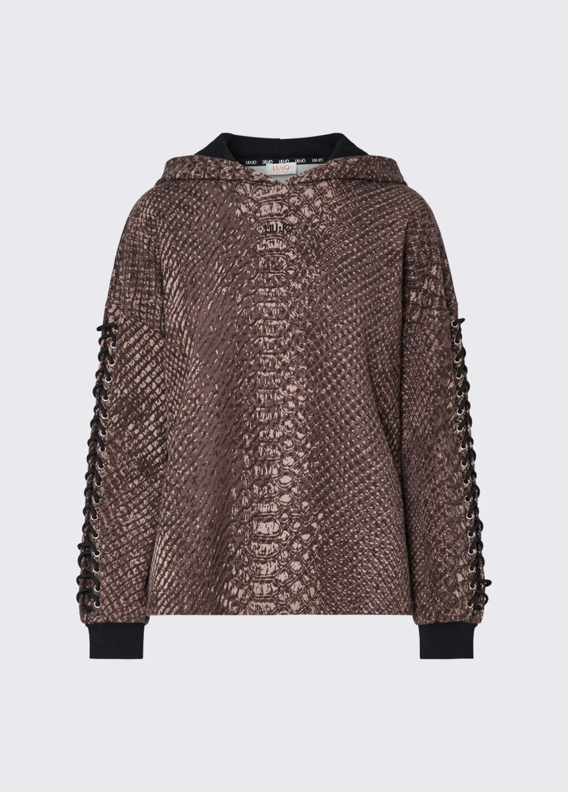 Felpa con stampa animalier