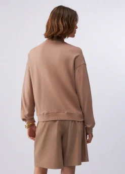 Felpa con zip e dettagli chain