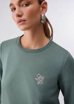Felpa in scuba con logo