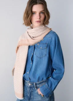 Foulard con logo jacquard