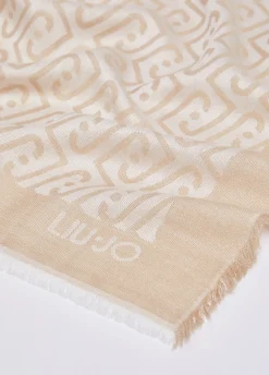 Foulard con logo jacquard