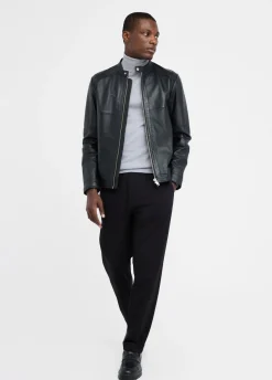 Giacca biker in pelle