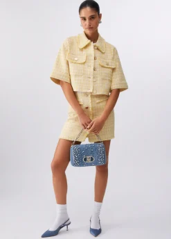 Giacca cropped in bouclé