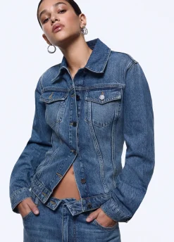 Giacca in denim con stringhe