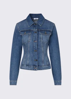 Giacca in denim con stringhe