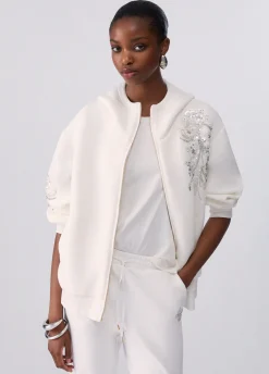Giacca oversize con ricamo gioiello