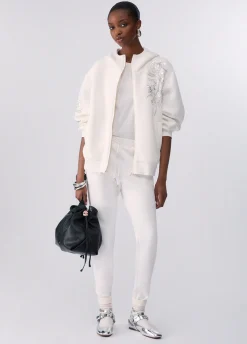 Giacca oversize con ricamo gioiello