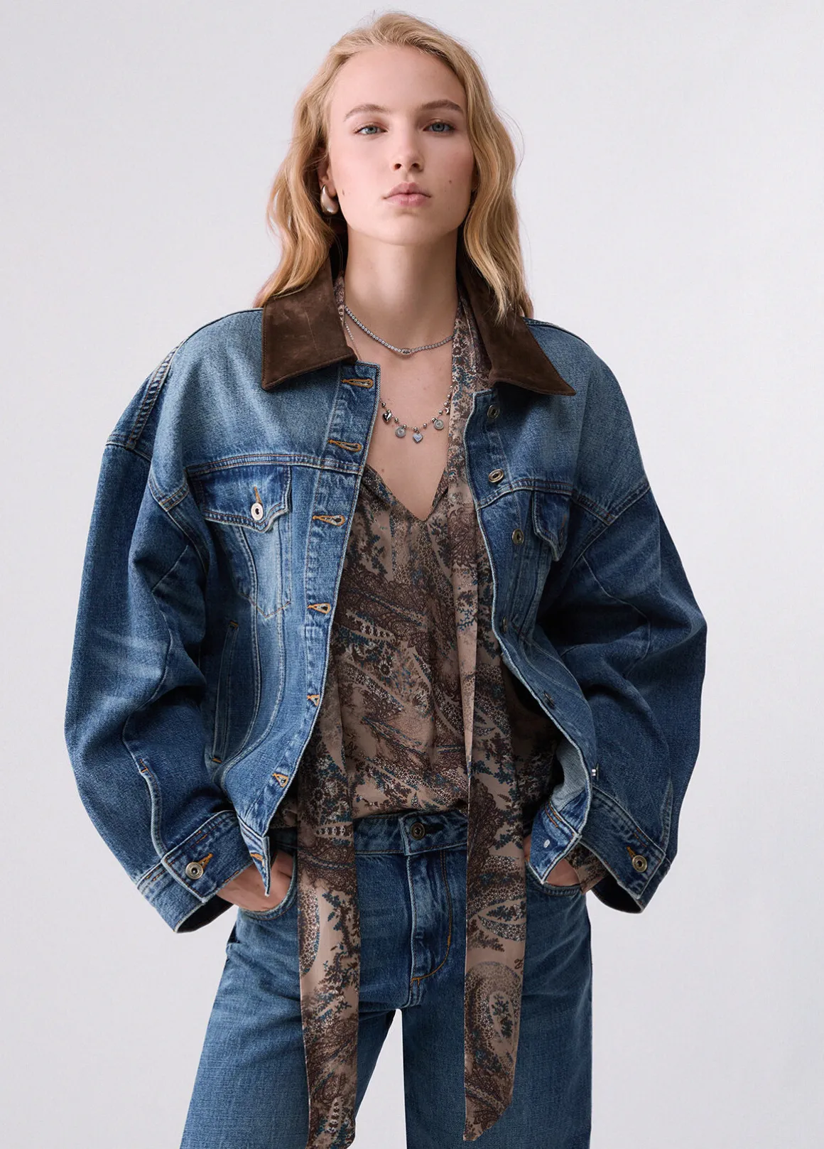 Giacca oversize in denim