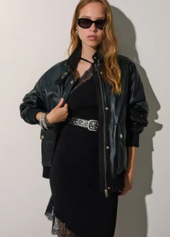 Giacca oversize in pelle