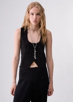 Gilet con strass