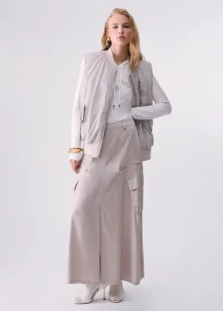 Gilet oversize in glossy nylon