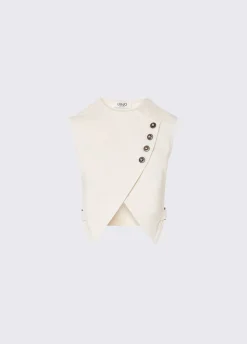 Gilet slim fit asimmetrico