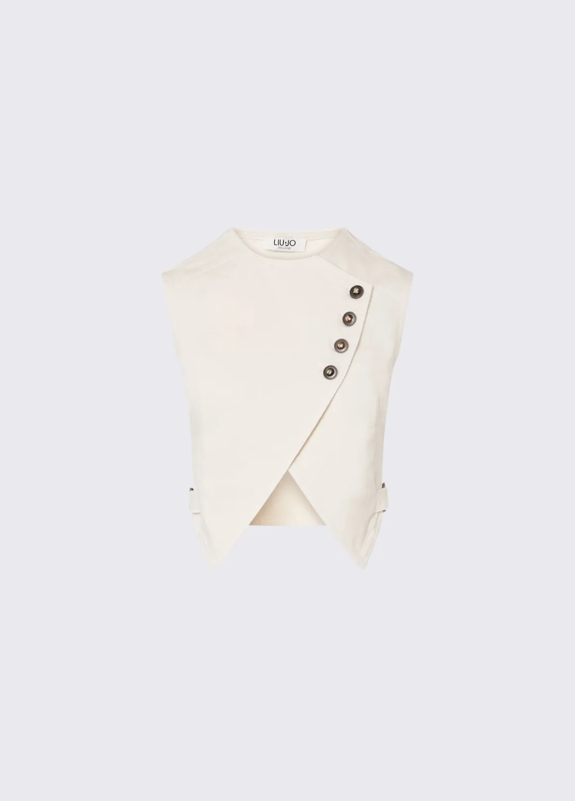 Gilet slim fit asimmetrico