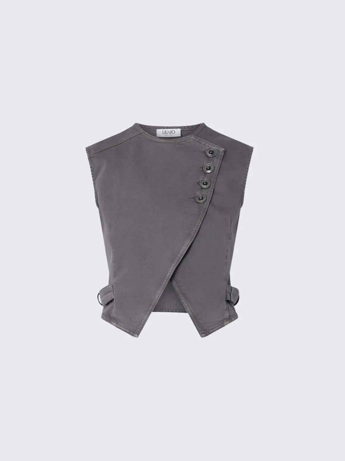 Gilet slim fit asimmetrico